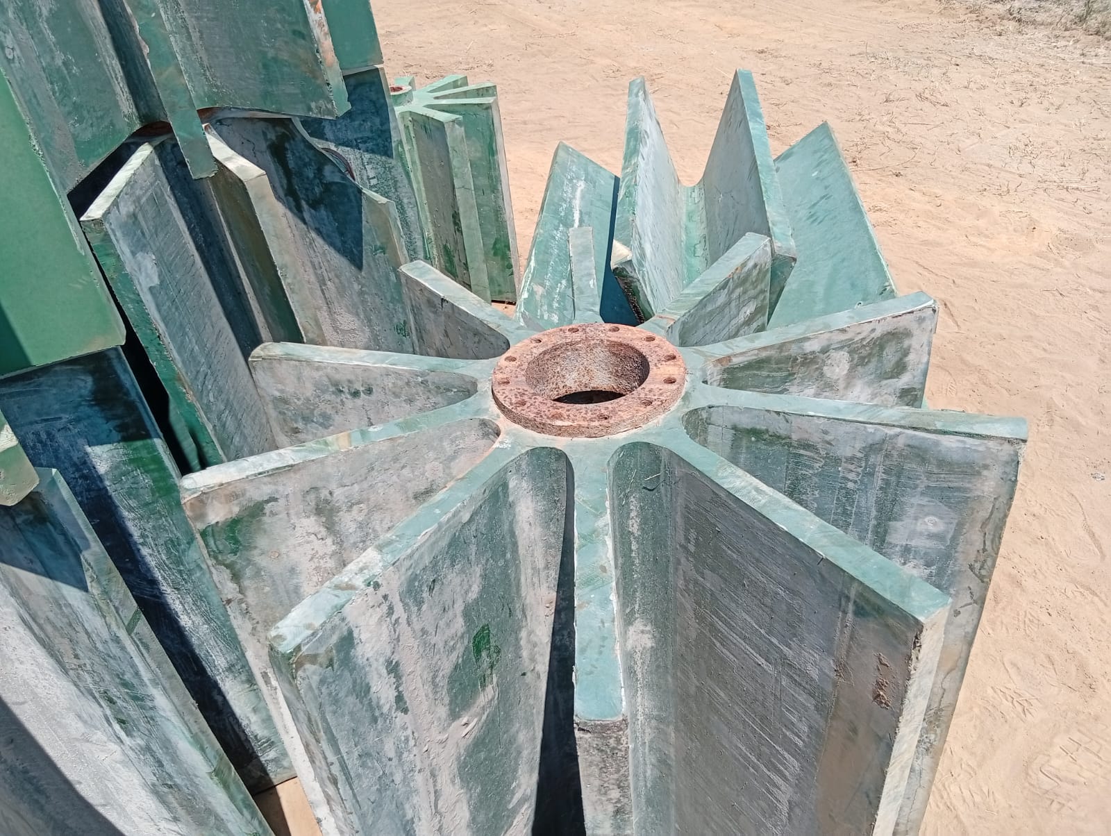 Used MULTI VANE INDUSTRIAL ROTOR DIFFUSER IMPELLER 