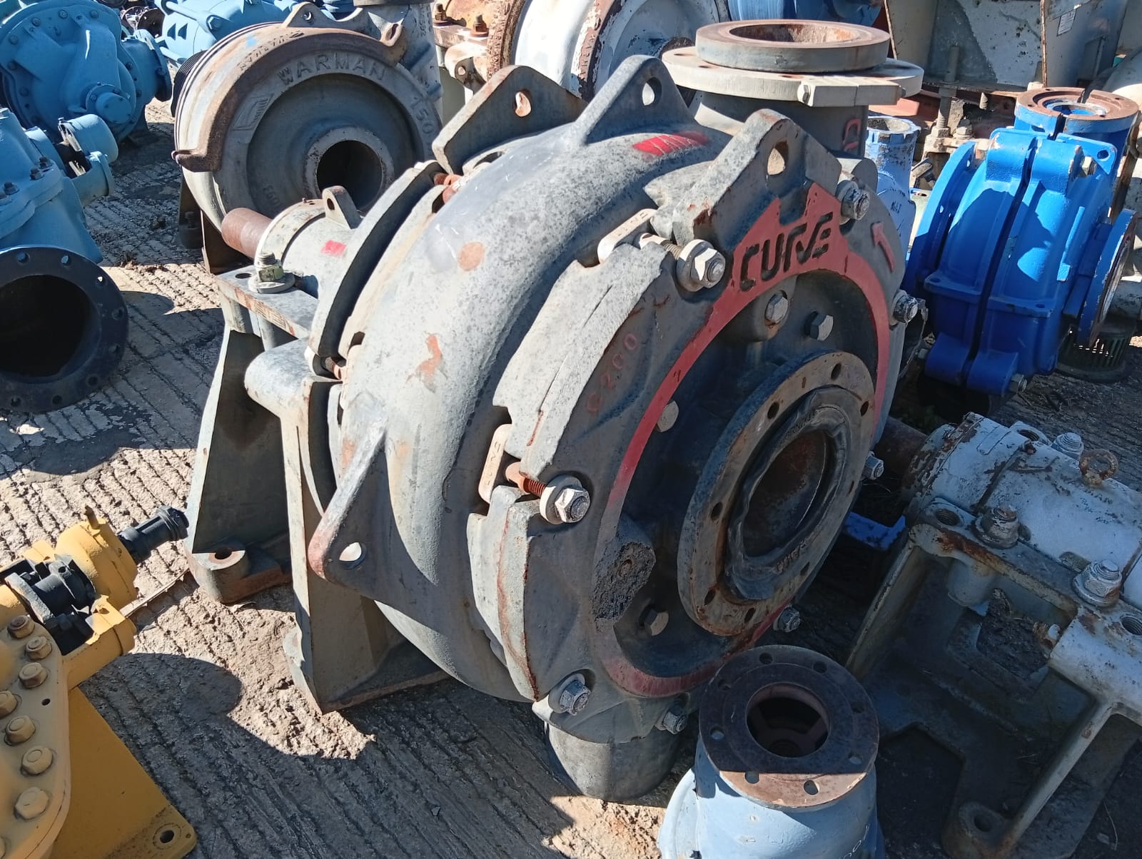 Used 8/7 CURVE C200 HORIZONTAL SHAFT SPLIT CASE SLURRY PUMP