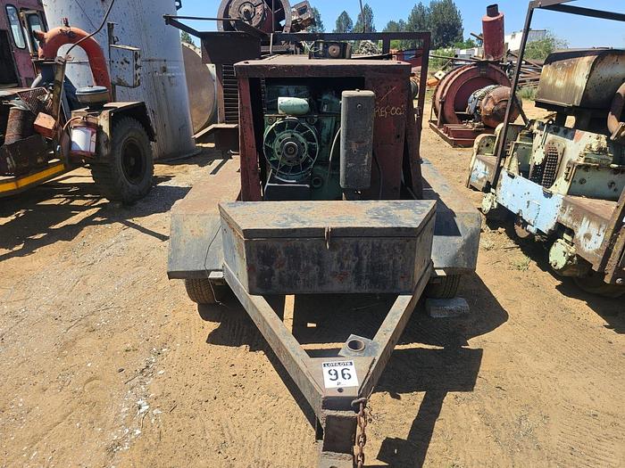 Used GENERATOR & POWERWELD 400 WELDER WITH 25 KW HATZ 3 CYLINDER ENGINE ON TRAILER