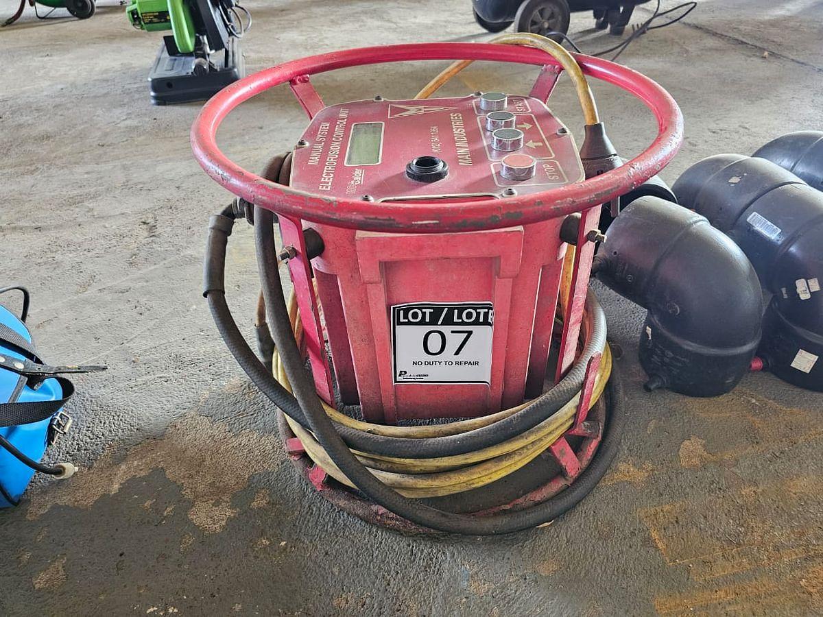 Used MANUAL INDUCTION ELECTROFUSION WELDER UNIT WITH FITTINGS