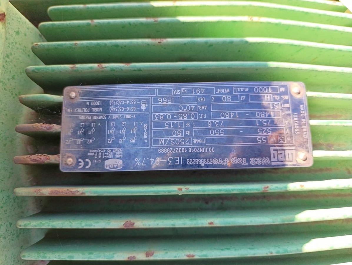 Used INDUSTRIAL FAN WITH ELECTRIC MOTOR 5.5KW