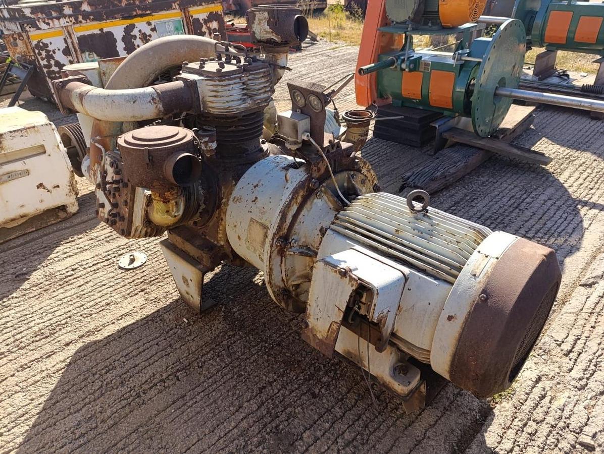 Used COMPRESSOR WITH 55 KW 380V ELECTRIC MOTOR - USED CONDITION