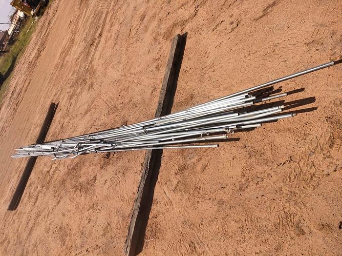 Used 1 X 100 M PACKING LINE ROLLER CONVEYOR STRUCTURE COMPLETE WITH DRIVES UNIT (TESTED)