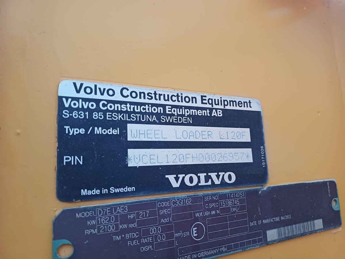 Used VOLVO L120F FRONT END LOADER - OPERATIONAL