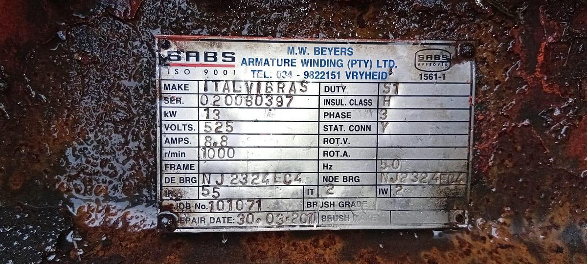 Used 13KW VIBRATING MOTOR (USED)