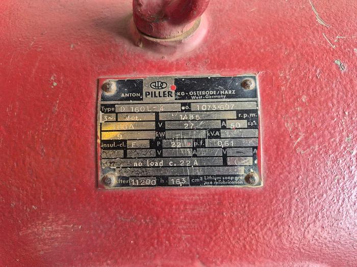 Used ANTON PILLER 10KW VIBRATING MOTOR