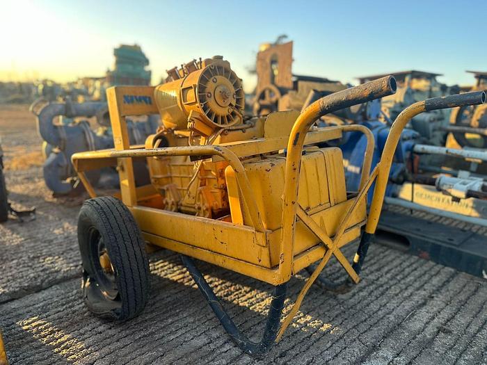 Used 4 CYLINDER DIESEL ENGINE ON TROLLEY (NOT TESTED)(INCOMPLETE)