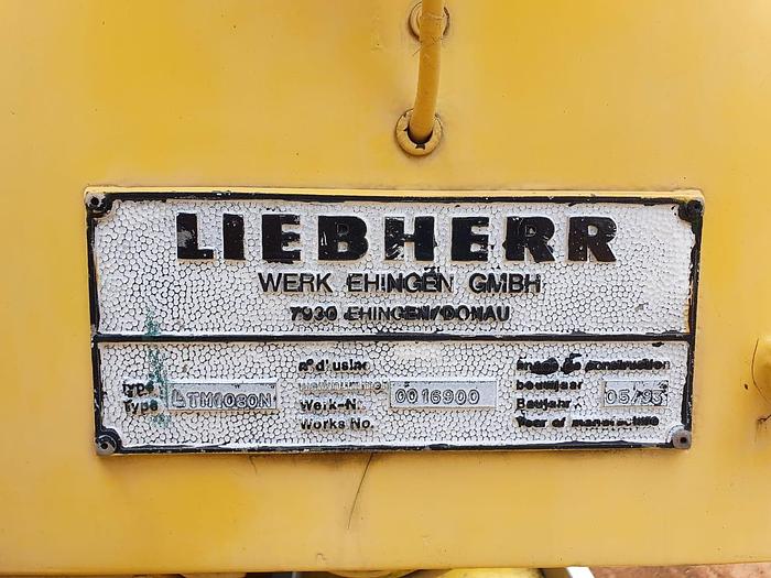Used LIEBHERR TM1080N 80 TON MOBILE CRANE 1993 (RUNNER) (WITH NATIS) 
