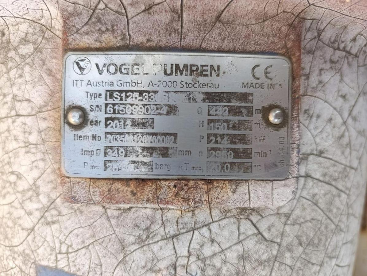 Used TANK WITH 75 KW ELECTRIC MOTOR AND PUMP - USED CONDITION