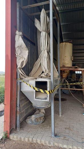 Used BAG FILTER CHUTE WITH FRAME & GALVANIZED DUCTING PIPES