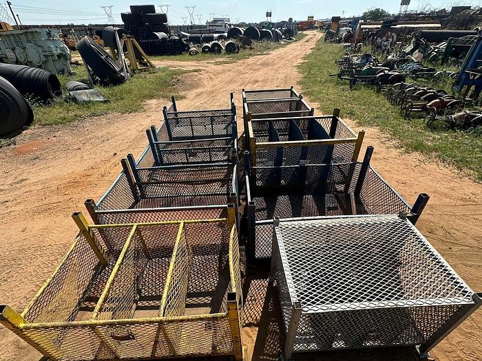 Used  STACKABLE STEEL STORAGE CAGES