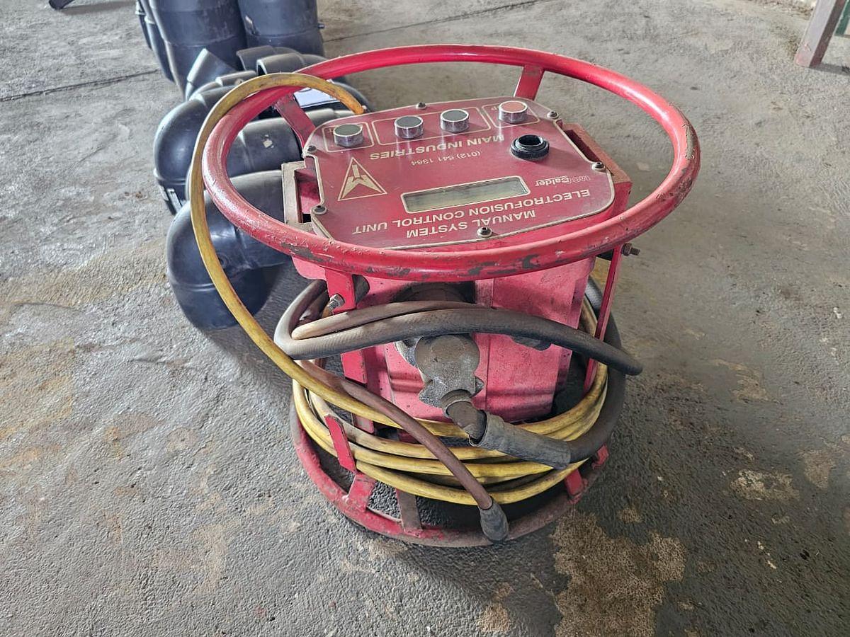 Used MANUAL INDUCTION ELECTROFUSION WELDER UNIT WITH FITTINGS