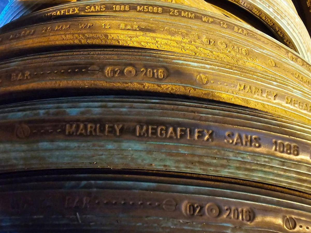 Used MARKEY MEGAFLEX 25MM RUBBER HOSE