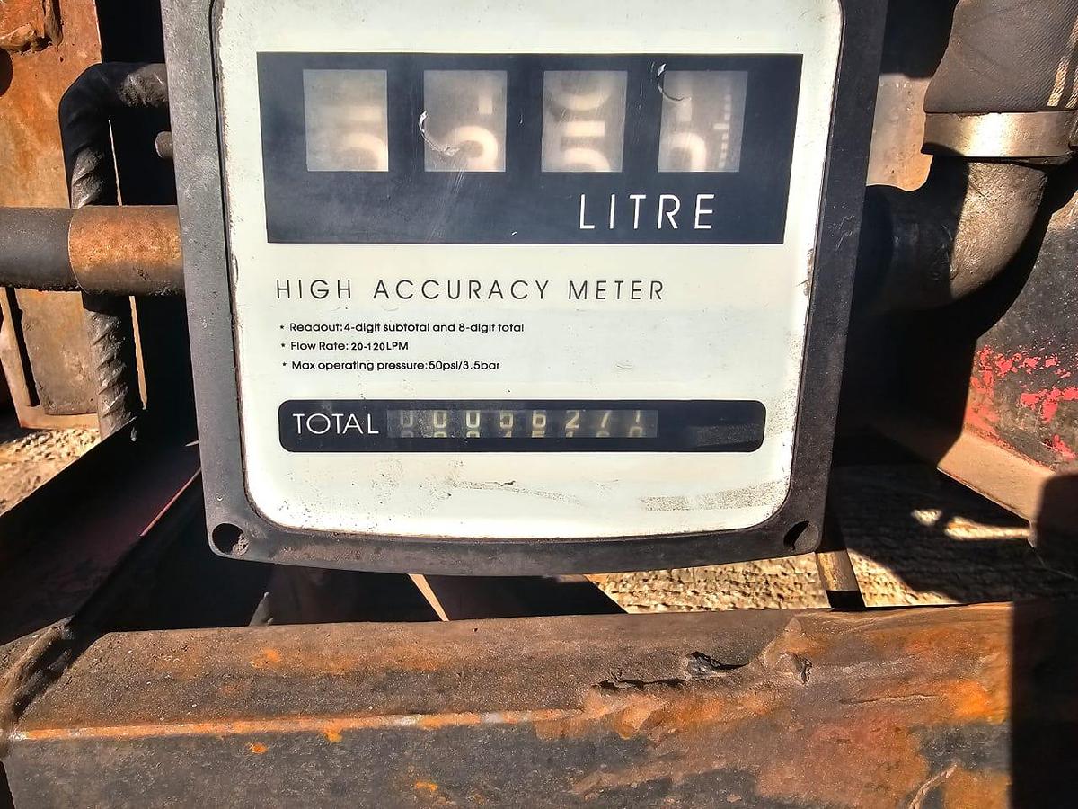 Used HEAVY DUTY 2500 LITRE DIESEL BOWSER TRAILER WITH PUMP & METER- USED CONDITION