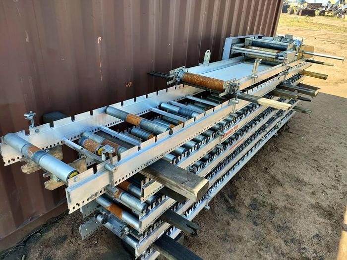 Used 1 X 100 M PACKING LINE ROLLER CONVEYOR STRUCTURE COMPLETE WITH DRIVES UNIT (TESTED)