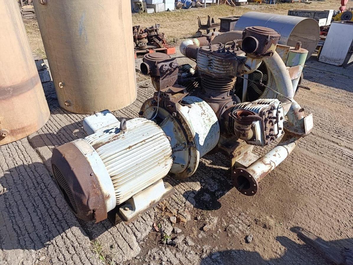 Used COMPRESSOR WITH 55 KW 380V ELECTRIC MOTOR - USED CONDITION