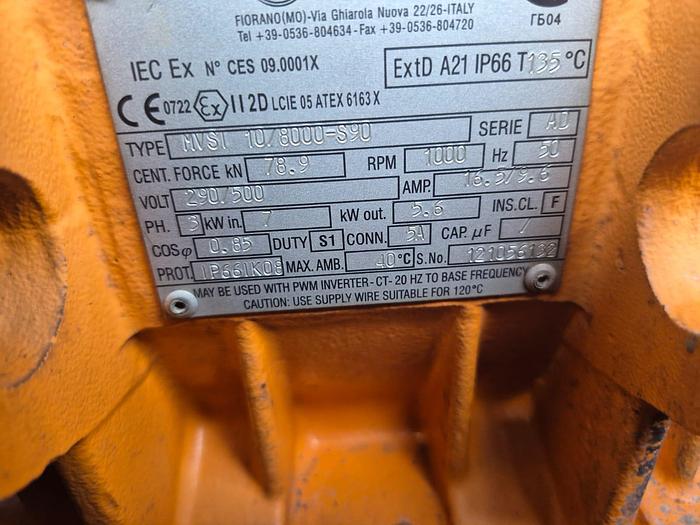 Used ITALVIBRAS 3-PHASE 7KW VIBRATING MOTOR