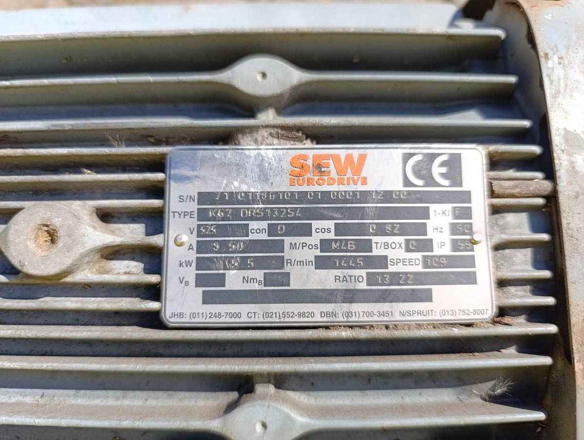 Used POWERPACK GEARBOX WITH ELECTRIC MOTOR 5.5KW