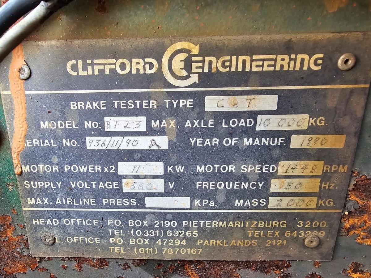 Used 10000 KG AXLE MASS BRAKE TESTER