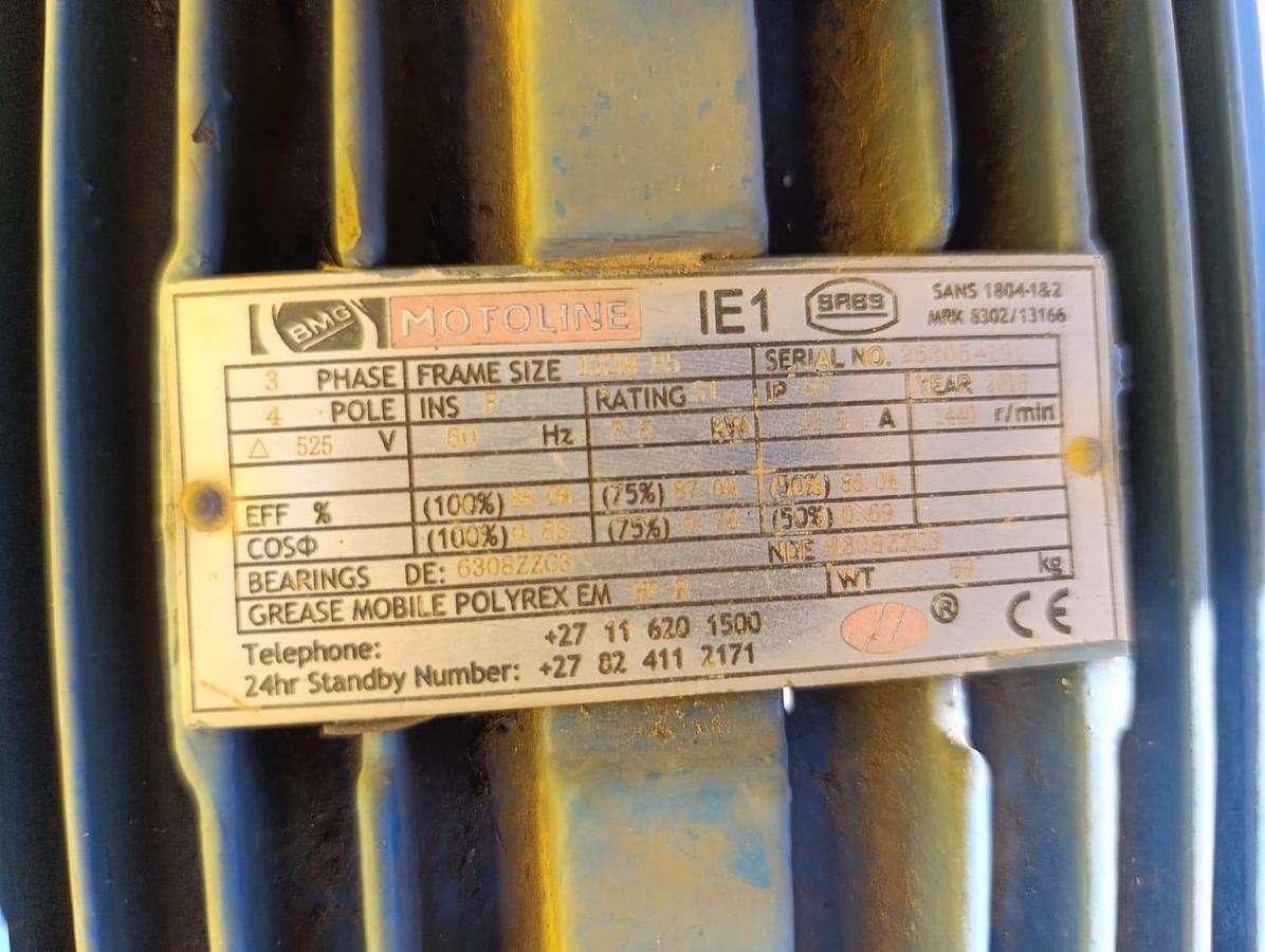 Used POWERPACK GEARBOX WITH ELECTRIC MOTOR 7.5KW