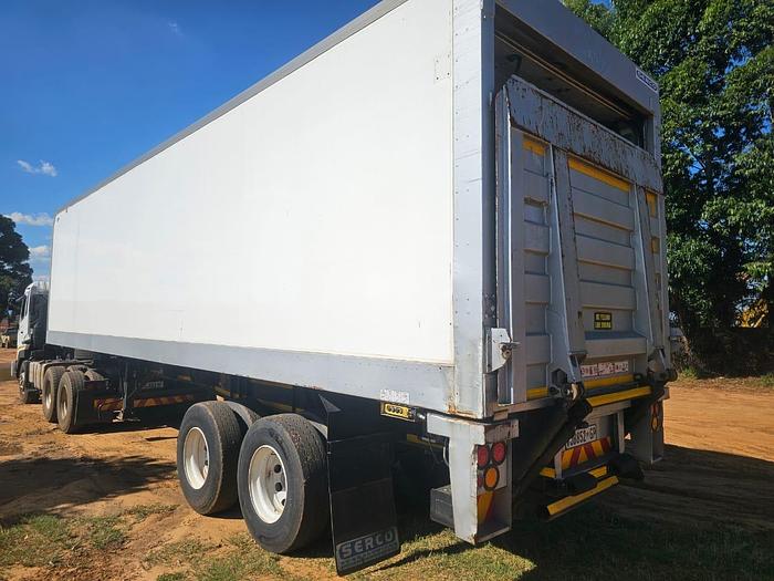 Used SERCO DOUBLE AXLE INSOLATED BODY TRAILER WITH RAVIOLI TAIL LIFT