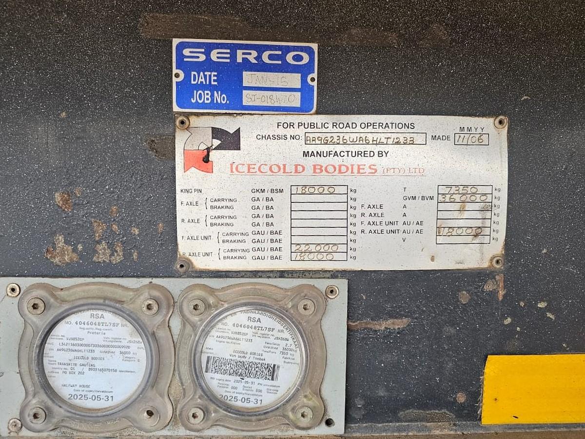 Used INSULATED TRUCK TRAILER - OPERATIONAL - WITH NATIS - TRUCK NOT INCLUDED
