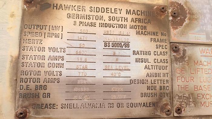 Used 500 KW HANSEN POWERBACK