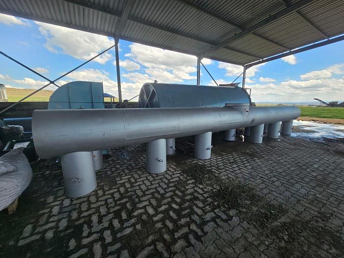 Used COMPLETE (BRAND NEW) 2024 VIBRATING FLUID BED DRYER UNIT, WITH FANS, OVEN, VIBRATORS, DUCTING, CYCLONES, CONTROL PANELS, SCREW FEEDERS, GEARBOXES & MOTORS