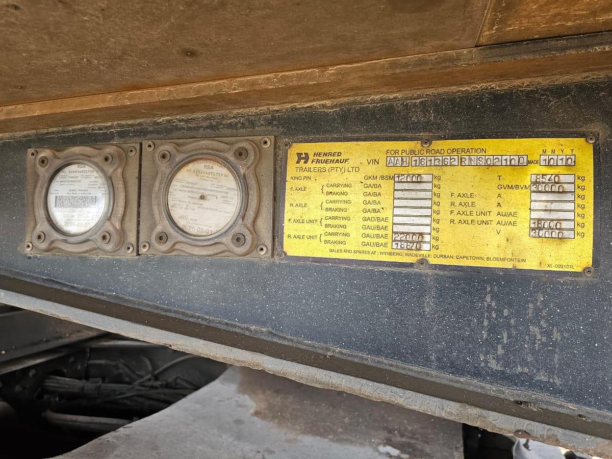 Used HENRED FRUEHAUF INSULATED TRUCK TRAILER - OPERATIONAL - WITH NATIS - TRUCK NOT INCLUDED