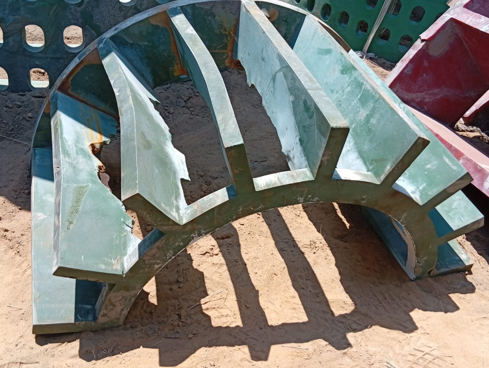 Used LINED STEEL STATOR DIFFUSER SEGMENT 