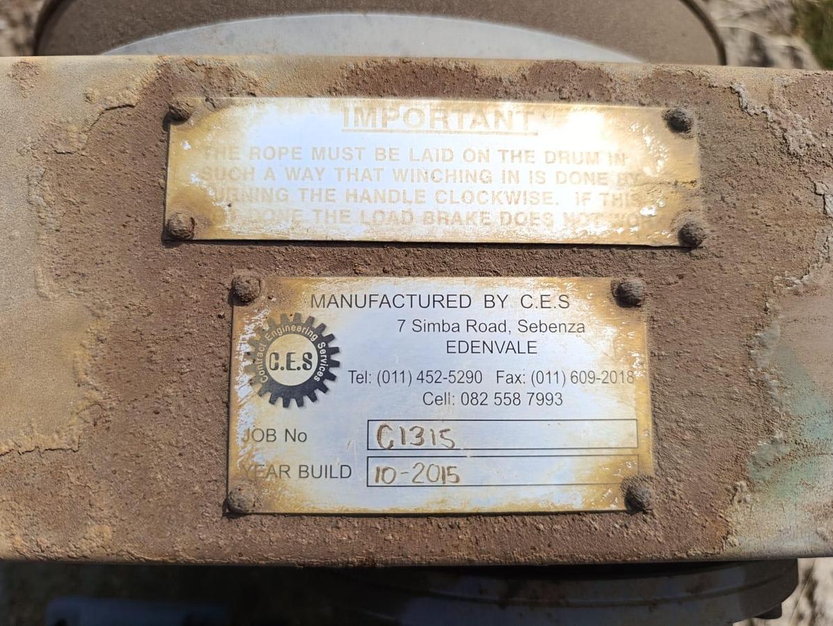Used CES WINCH WITH 1.1 KW ELECTRIC MOTOR