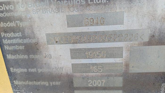 Used VOLVO G940 (STRIPPING FOR SPARES)