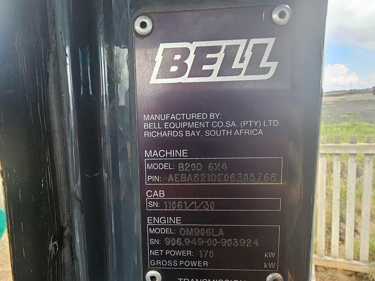 Used BELL B20D 6X4 ARTICULATED DUMP TRUCK