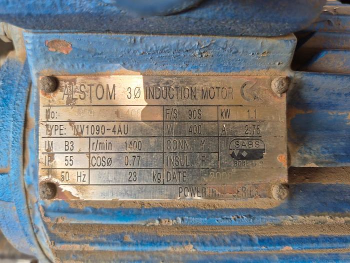 Used ALSTOM 1.1KW INDUCTION MOTOR