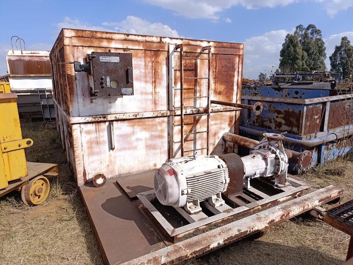 Used TANK WITH 75 KW ELECTRIC MOTOR AND PUMP - USED CONDITION