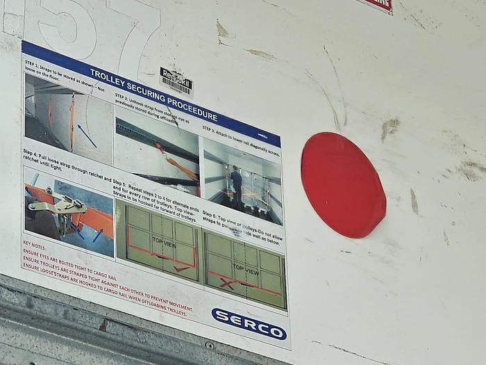 Used SERCO DOUBLE AXLE ISOLATED BODY TRAILER WITH RAVIOLI TAIL LIFT