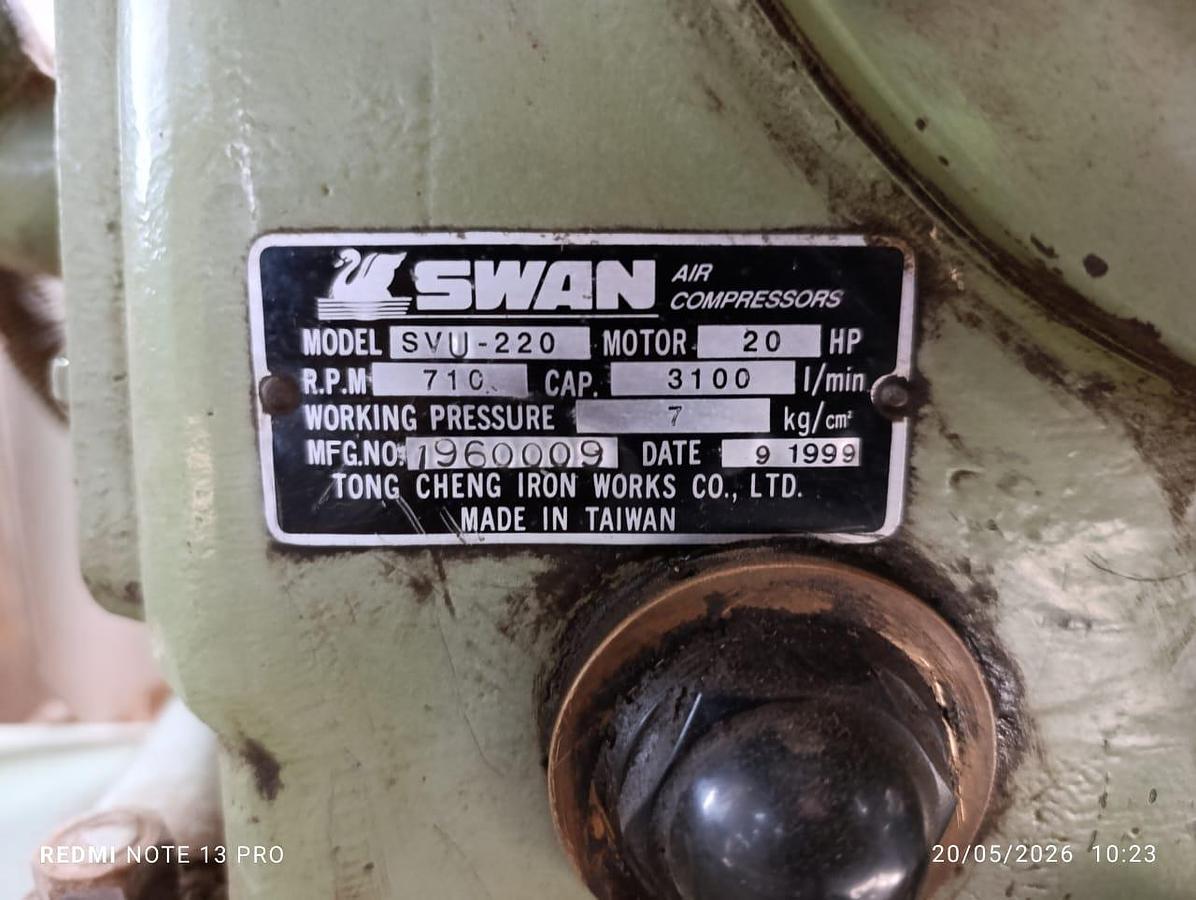 Used 400 LITRE SWAN AIR COMPRESSOR