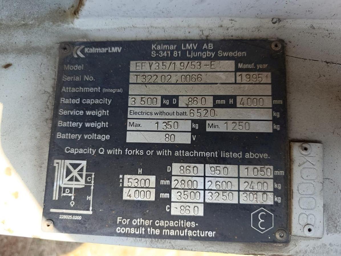 Used KALMAR FORKLIFT -USED CONDITION