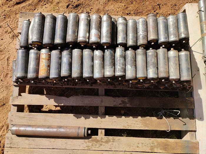 Used 1 X 100 M PACKING LINE ROLLER CONVEYOR STRUCTURE COMPLETE WITH DRIVES UNIT (TESTED)