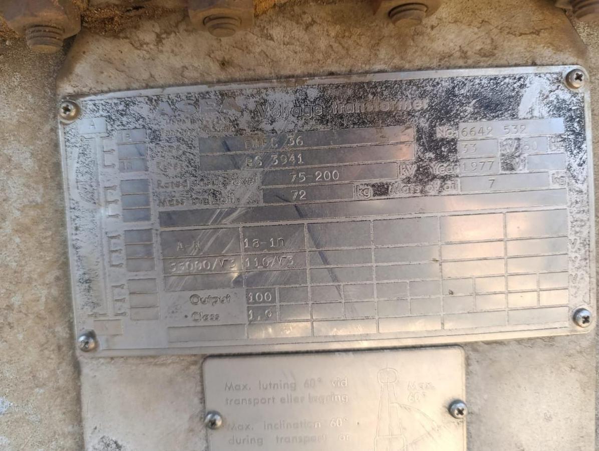 Used 33 KV TRANSFORMER SCRAP - USED CONDITION