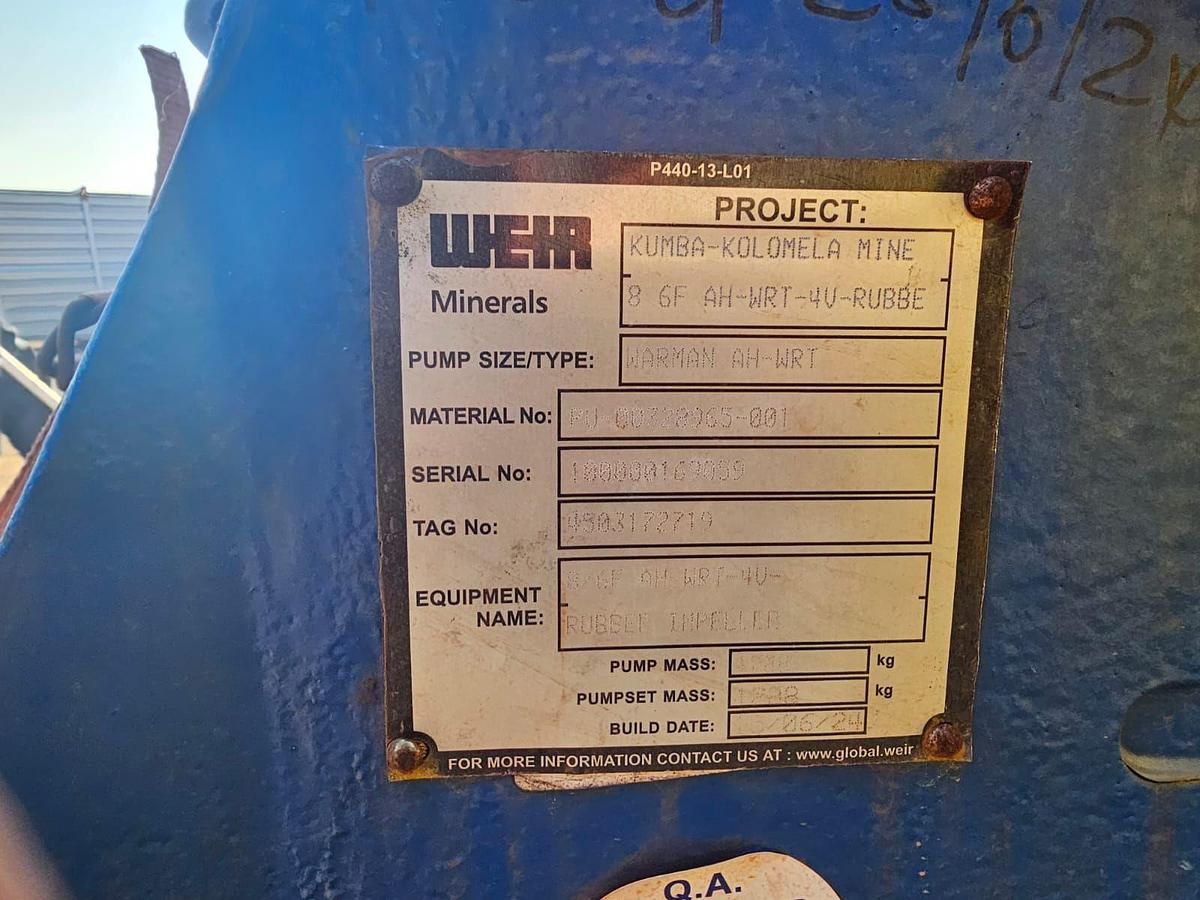 Used NEW WARMAN 8/6 PUMP