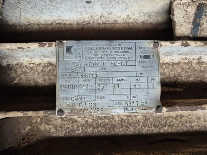 Used DOWNRIGHT ELECT 150KW ELECTRIC MOTOR
