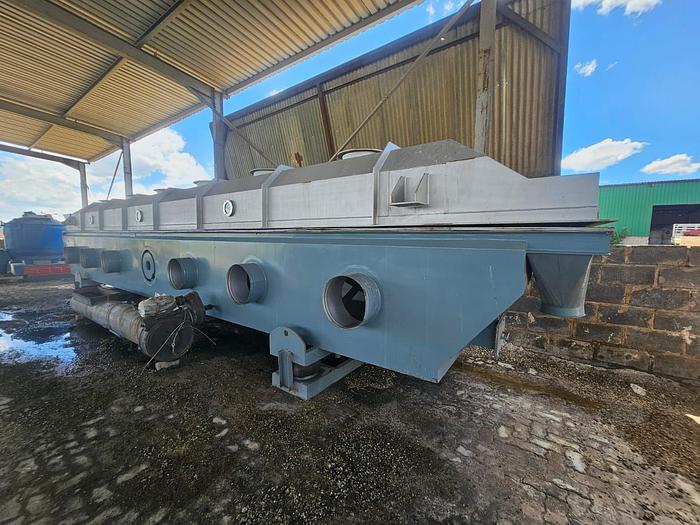 Used COMPLETE (BRAND NEW) 2024 VIBRATING FLUID BED DRYER UNIT, WITH FANS, OVEN, VIBRATORS, DUCTING, CYCLONES, CONTROL PANELS, SCREW FEEDERS, GEARBOXES & MOTORS