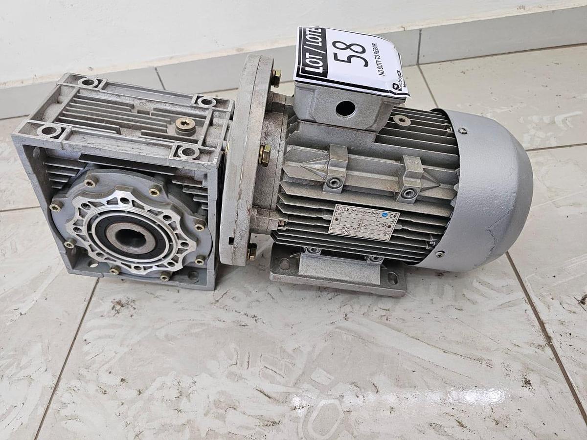 Used 2.2 KW ACTOM ELECTRIC MOTOR & GEARBOX ASSEMBLY