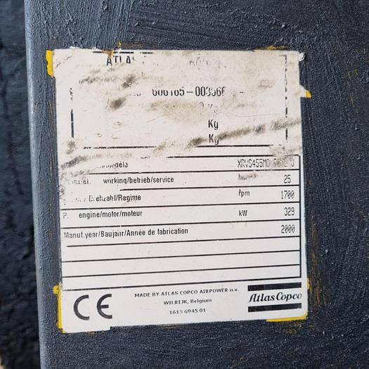 Used ATLAS COPCO XRVS 455 900CFM 25BAR MOBILE COMPRESSOR