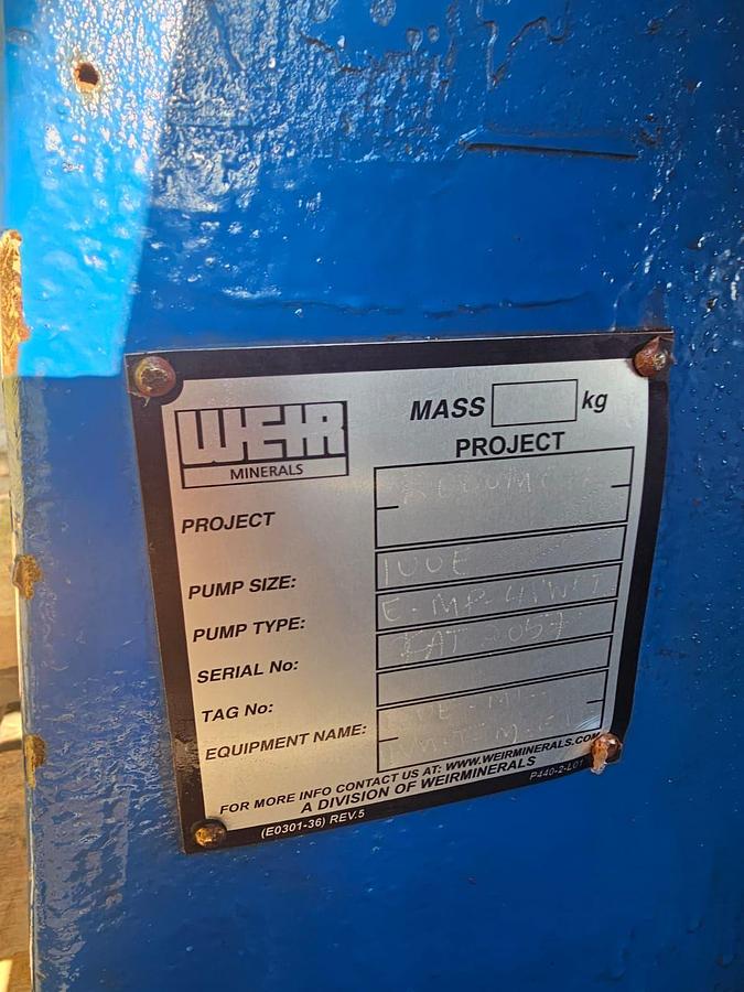 Used NEW WARMAN 6/4 PUMP