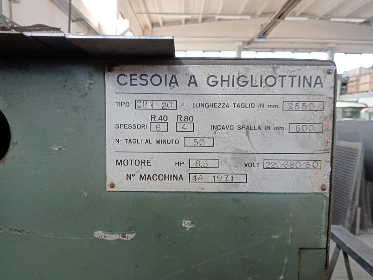 Usato CESOIA BARIOLA 2550X6