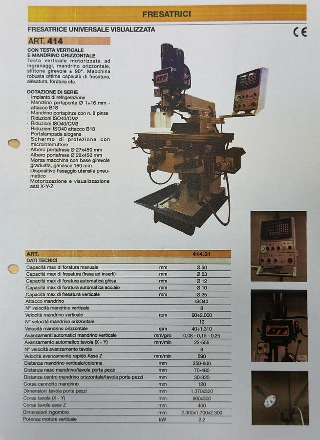 FRESATRICE UNIVERSALE VISUALIZZATA