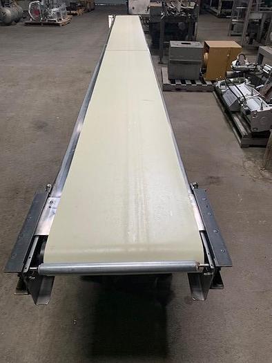 Used 20' Long x 18"Wide Portable Sanitary Flat Belt Conveyor