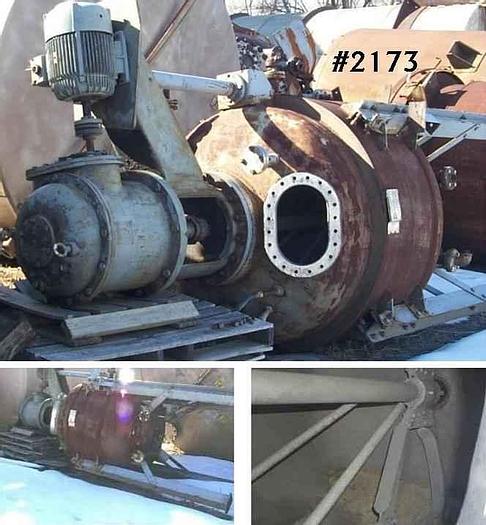 Used 500 GALLON ARTISAN REACTOR – S/S – 75/75 PSI – 15 HP